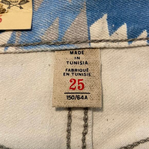 Double RL Ralph Lauren RRL Vintage Straight Leg Jean Women 25 Blue Aztec Western - Picture 8 of 11